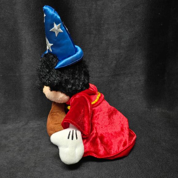 Vintage Disney Parks Mickey Mouse Sorcerers Apprentice Mini Plush Stuffed Animal - Picture 3 of 11